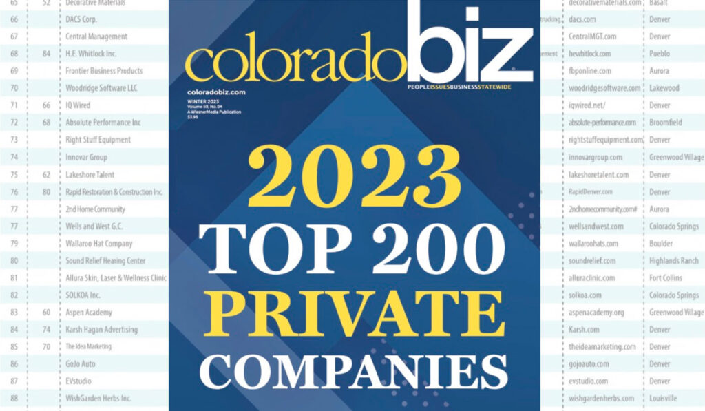 Central Management named to ColoradoBiz list of top 200 private companies.